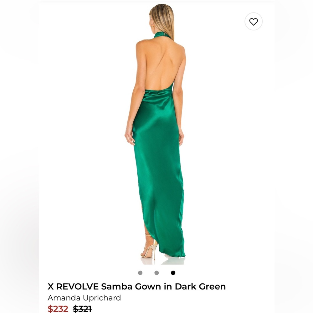 Amanda Uprichard Emerald Satin Maxi Skirt